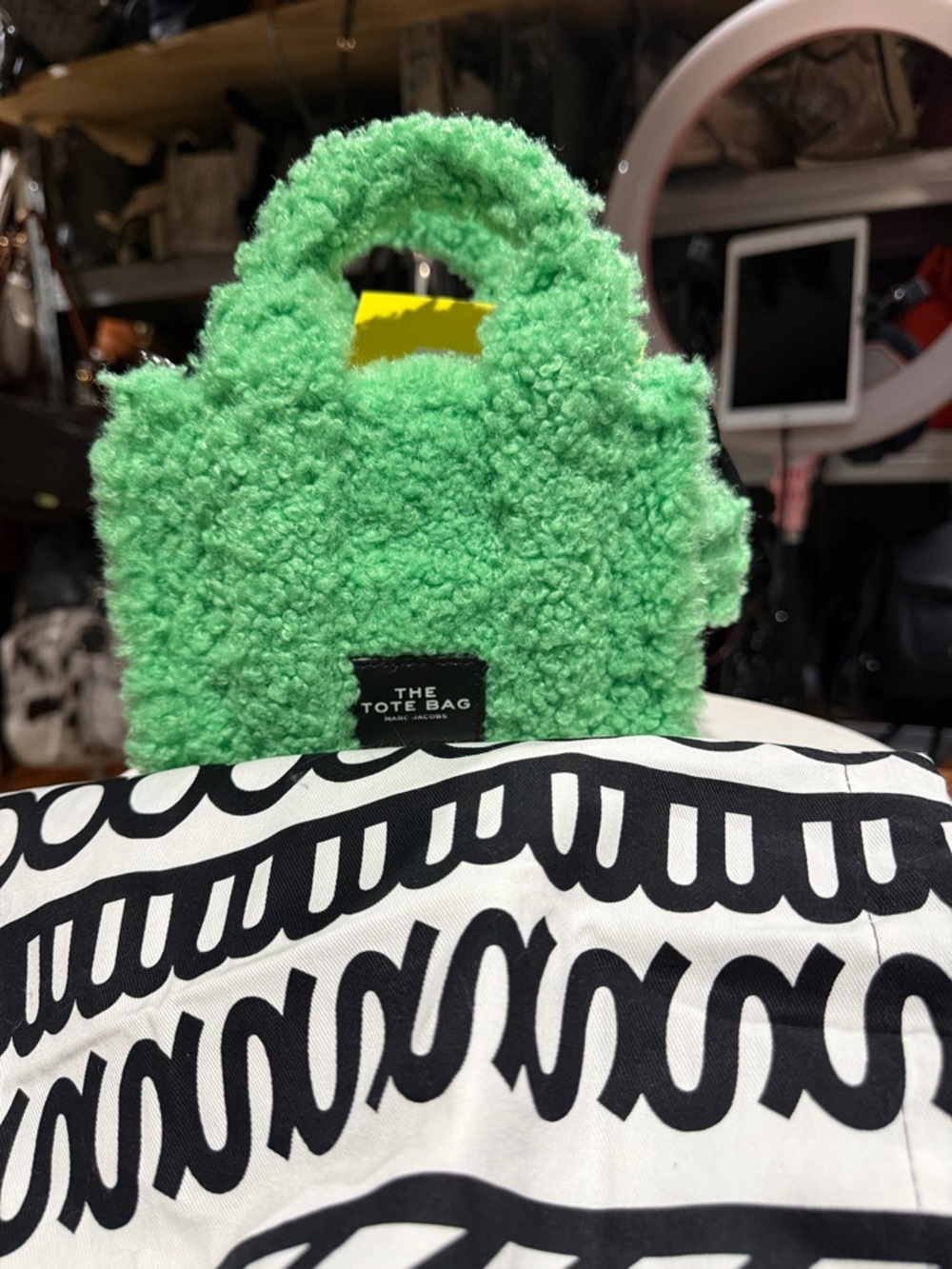Marc Jacobs Green Sherpa Tote Bag